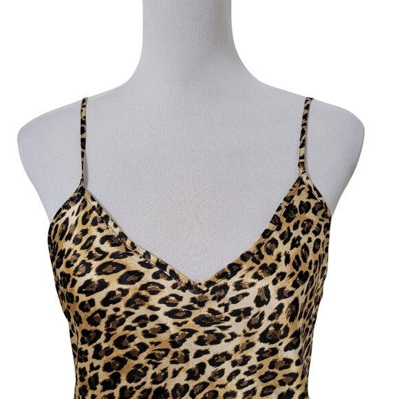gilligan o'malley Size M Leopard/Cheetah Mini Slip Dress, Excellent Used Cond. - Picture 2 of 11